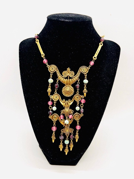 Goldette Jewelry - RARE GOLDETTE ETRUSCAN REVIVAL NECKLACE!!